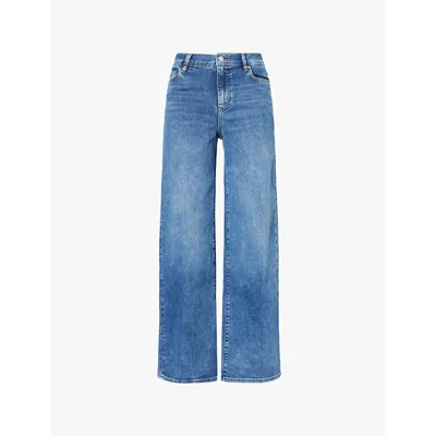 Frame Womens Le Slim Palazzo Five-pockets Wide-leg High-rise Stretch-denim Blend Jeans Canals