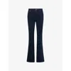 Frame Womens Century The Reboot Flared Stretch-denim Blend Jeans In Blue