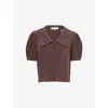 Frame Womens Coffee The Sailor Silk Blouse Xs In Brown