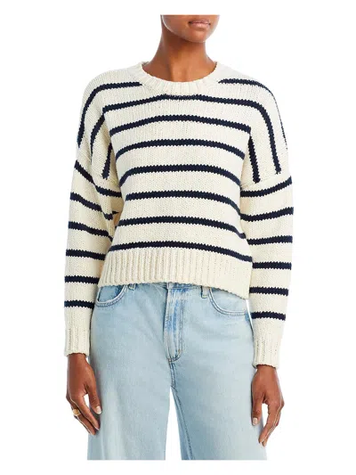 Frame Womens Cotton Knit Crop Sweater In Neutral