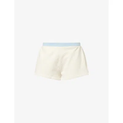 Frame Womens Cream Multi The Monte Carlo Cotton Shorts Xs In White