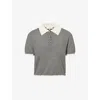 Frame Womens Cream Multi The Smart Polo Stripe Wool Knitted Shirt Xs In Multi