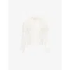 Frame Womens Cream The Silk Cape Blouse In White