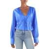 Frame Womens Crop Cotton Blouse