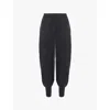 Frame Womens Charcoal Heather Cuffed Stretch Cashmere-blend Jogging Bottoms In Charcoal Heather