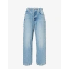 FRAME THE SLOUCHY STRAIGHT-LEG MID-RISE RECYCLED DENIM-BLEND JEANS