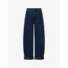 Frame Womens Dorado The Bubble Curved-leg Denim Jeans