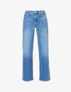 Frame Womens Drizzle Le Palazzo Wide-leg Slim-fit Stretch-denim Jeans In Drizzle