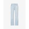 Frame Womens The Reboot Crop Flared-leg High-rise Stretch Denim-blend Jeans Float