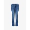 Frame Womens  The Pencil Slim-leg Stretch-denim Blend Jeans In Blue