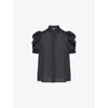 Frame The Gillian Polka-dot Silk-chiffon Blouse