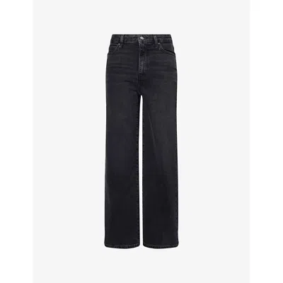 FRAME WOMENS DECO HIGH-RISE WIDE-LEG DENIM JEANS