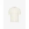 Frame The Gathered Top In White In Cream