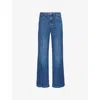 Frame Womens Le Baggy Palazzo Wide-leg Mid-rise Denim-blend Jeans Bryce In Bryce