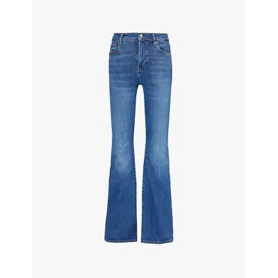 Frame Womens Skywalk Le High Flared-leg Organic-cotton And Recycled-polyester Blend Stretch-denim Jeans