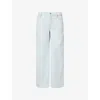 Frame Womens Feather Le Slim Palazzo Five-pockets Wide-leg High-rise Stretch-denim Blend Jeans
