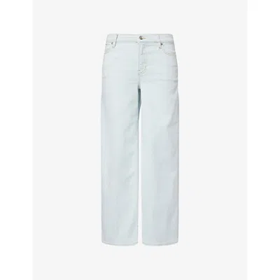 Frame Womens Feather Le Slim Palazzo Five-pockets Wide-leg High-rise Stretch-denim Blend Jeans