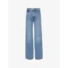 Frame Wide-leg Jeans 1978 Light Blue Denim In Leela