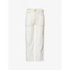 Frame Womens  The Arrow Straight-leg High-rise Stretch Denim-blend Jeans In Au Natural Clean