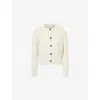 Frame Womens Cream The Cable Knit Chunky Cashmere Cardigan In White