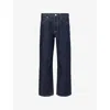 Frame Le Sleek Straight High Rise Cropped Jeans In Stargirl In Homer