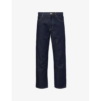 Frame Womens  The Hang Five-pockets Straight-leg Mid-rise Regenerative-denim Jeans In Rinse