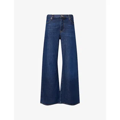 Frame Womens Trooper The Loose Wide-leg Denim Jeans