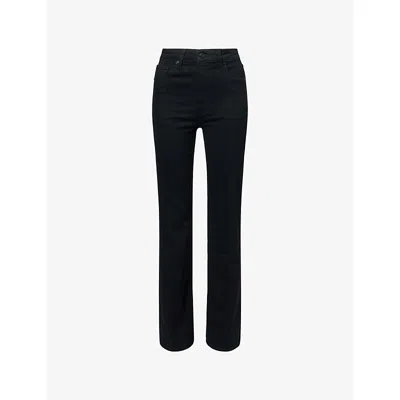 Frame Womens  The Reboot Flared Stretch-denim Jeans In Black