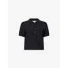 Frame Womens Black The Smart Polo Knitted Wool Shirt Xs In Black