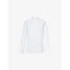 Frame Womens White The Thursday Tuxedo Cotton-poplin Shirt In White