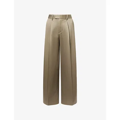 Frame Womens  The Timeless Cotton Chino Trousers In Brown