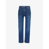 Frame Womens Skywalk Clean The Utility Straight-leg Organic-cotton Blend Stretch-denim Jeans In Skywalk Clean