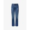 Frame Womens Logic The Vertical Straight-leg Denim Jeans In Blue