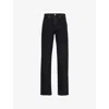 FRAME WOMENS DEATH VALLEY THE VERTICAL STRAIGHT-LEG DENIM JEANS