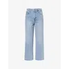 Frame Womens The Reboot Crop Flared-leg High-rise Stretch Denim-blend Jeans Lark In Dolly