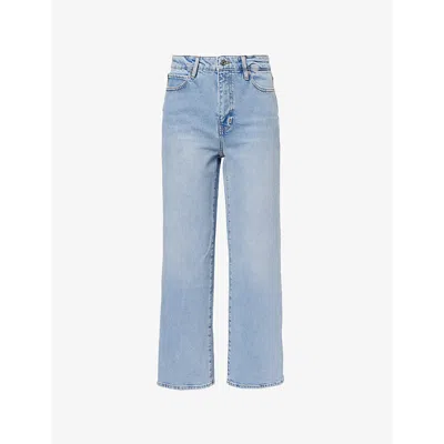 FRAME WOMENS FRAME THE WIDE FIVE-POCKETS WIDE-LEG HIGH-RISE STRETCH-DENIM JEANS