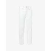 Frame Womens Trinity Vertical Crop Straight-leg High-rise Jeans