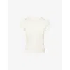 Frame Womens Cream  X Amelia Gray The Ghost Cotton-blend T-shirt In White