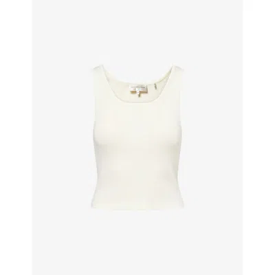 Frame Womens Cream  X Amelia Gray The Ghost Cotton-blend Tank Top In White