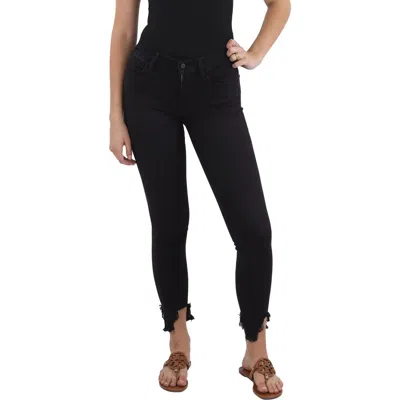 Frame Womens Frayed Hem Denim Skinny Jeans