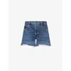 Frame The Hang Short Woman Denim Shorts Blue Size 31 Recycled Cotton In Blue
