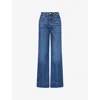 Frame Womens  The Slice Flared Denim Jeans