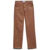 Frame Womens High Rise Coated Straight Leg Jeans In Brown