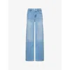 Frame Le Slim Palazzo Long High Rise Jeans In Honeymoon In Honeymoon