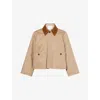 Frame Womens Khaki The Small Trench Cotton Jacket In Neutral
