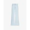 Frame Womens  Lax Flared-leg Mid-rise Jeans