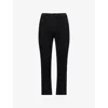 Frame Womens Black Le Sleek Straight-leg High-rise Stretch-denim Blend Jeans In Black