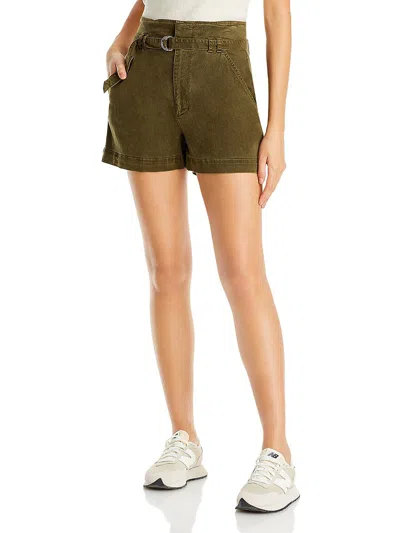 Frame Womens Mini Tie Waist High-waist Shorts In Green