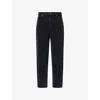Frame Womens Mystic The Candle Cropped Denim Jeans In Black