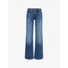 Frame Womens Nebula The Rodeo Low-rise Bootcut-leg Denim Jeans